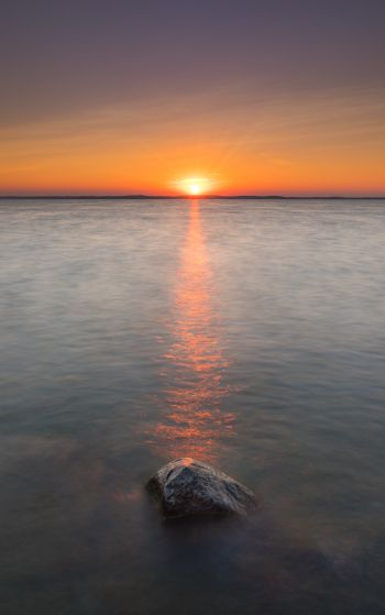 sunset, sea, stone Wallpaper 1752x2800