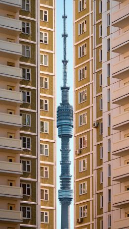 Ostankino TV Tower, Moscow Wallpaper 1440x2560