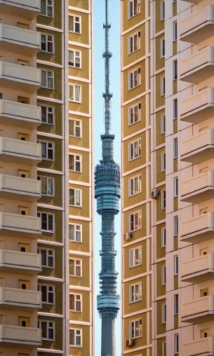 Ostankino TV Tower, Moscow Wallpaper 1200x2000
