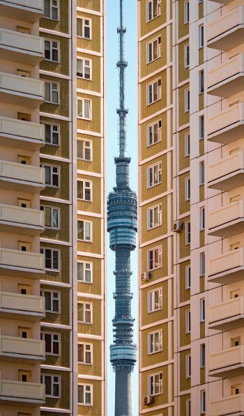 Ostankino TV Tower, Moscow Wallpaper 600x1024