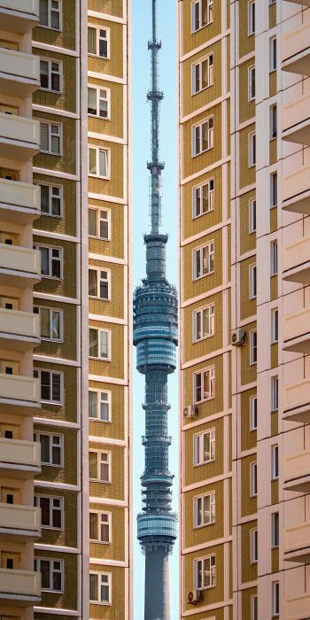 Ostankino TV Tower, Moscow Wallpaper 720x1440