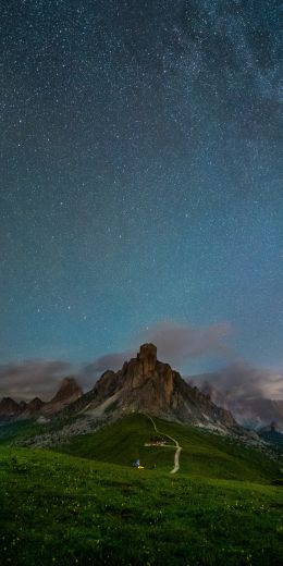 starry sky, landscape, scale Wallpaper 720x1440