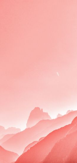 pink, landscape, pink sky Wallpaper 1440x3040