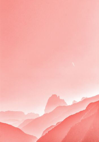 pink, landscape, pink sky Wallpaper 1668x2388