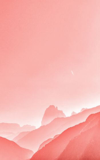 pink, landscape, pink sky Wallpaper 1200x1920