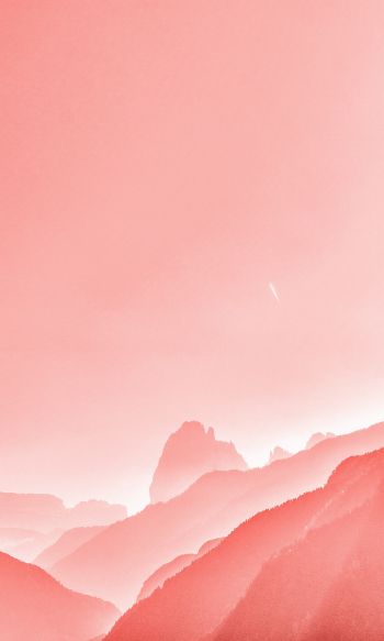 pink, landscape, pink sky Wallpaper 1200x2000