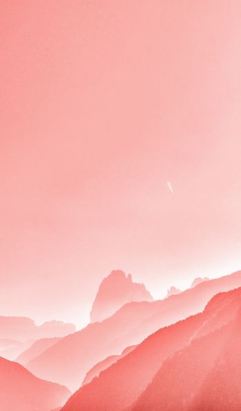 pink, landscape, pink sky Wallpaper 600x1024
