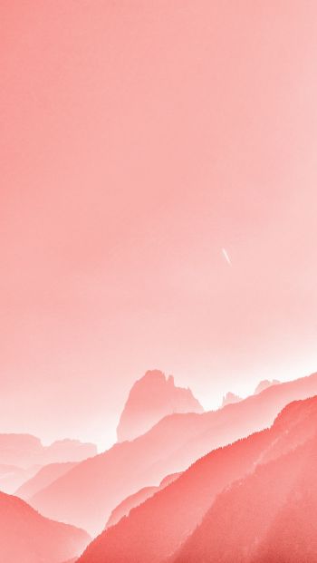pink, landscape, pink sky Wallpaper 640x1136