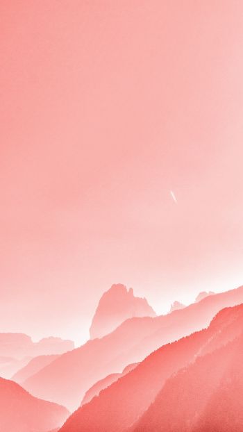 pink, landscape, pink sky Wallpaper 1440x2560