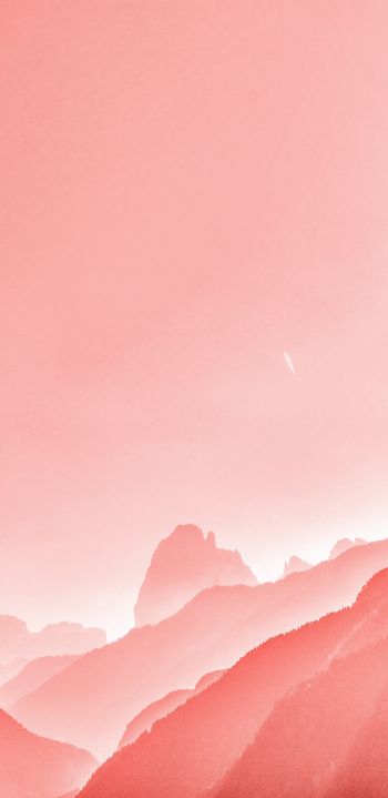 pink, landscape, pink sky Wallpaper 1440x2960