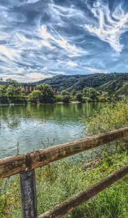 landscape, river, mountains Wallpaper 600x1024