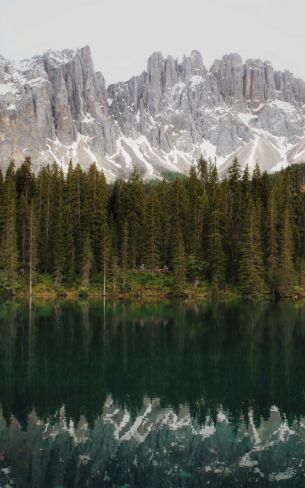 mountain range, lake, landscape Wallpaper 800x1280