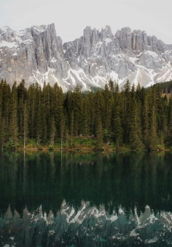 mountain range, lake, landscape Wallpaper 1668x2388