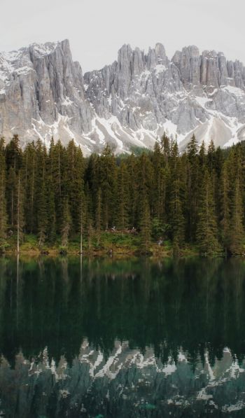 mountain range, lake, landscape Wallpaper 600x1024