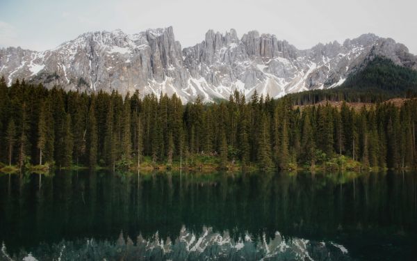 mountain range, lake, landscape Wallpaper 2560x1600