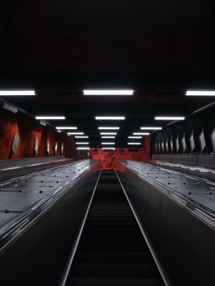 subway, black, Stockholm Wallpaper 1668x2224