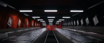 subway, black, Stockholm Wallpaper 2560x1080