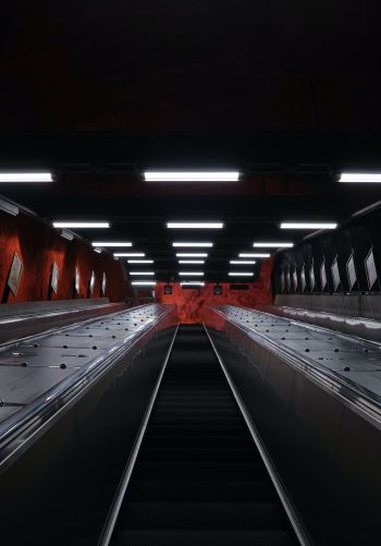 subway, black, Stockholm Wallpaper 1668x2388