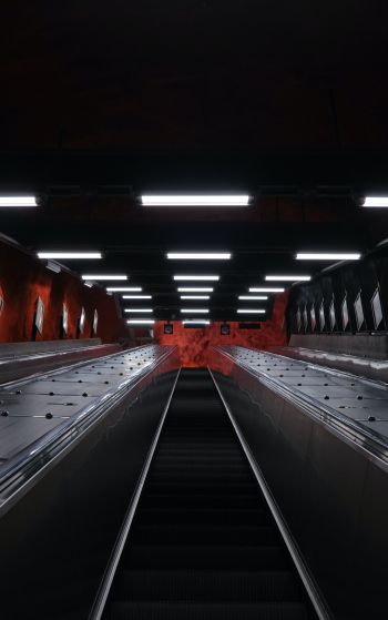 Обои 1752x2800 метро, черный, Стокгольм