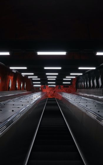 subway, black, Stockholm Wallpaper 800x1280