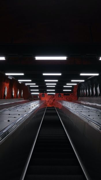 subway, black, Stockholm Wallpaper 640x1136