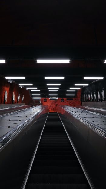 subway, black, Stockholm Wallpaper 1080x1920