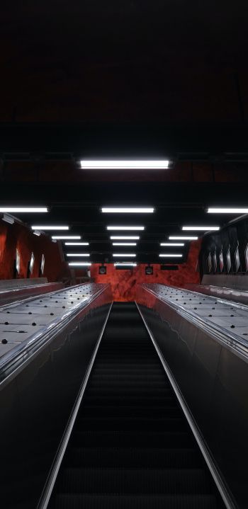 subway, black, Stockholm Wallpaper 1080x2220