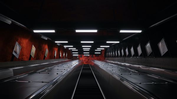 Обои 1366x768 метро, черный, Стокгольм