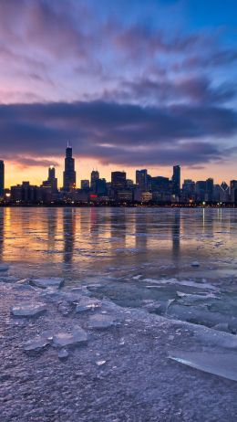 Chicago, landscape, USA Wallpaper 1440x2560