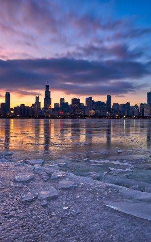 Chicago, landscape, USA Wallpaper 800x1280