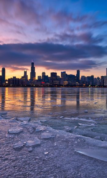 Chicago, landscape, USA Wallpaper 1200x2000