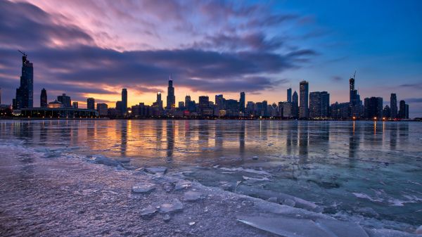 Chicago, landscape, USA Wallpaper 2048x1152