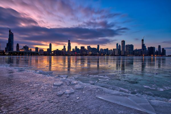 Chicago, landscape, USA Wallpaper 3851x2570