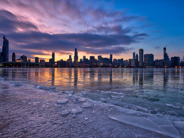 Chicago, landscape, USA Wallpaper 1024x768