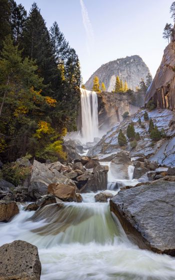Обои 1752x2800 Йосемитский национальный парк, водопад, река
