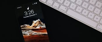smartphone, keyboard, black Wallpaper 2560x1080