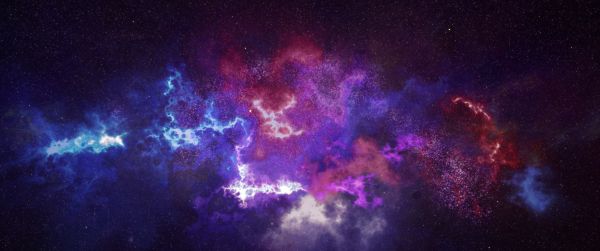 galaxy, stars Wallpaper 3440x1440