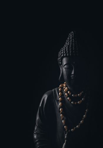 zen, black, statue Wallpaper 1668x2388