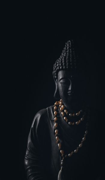 zen, black, statue Wallpaper 600x1024