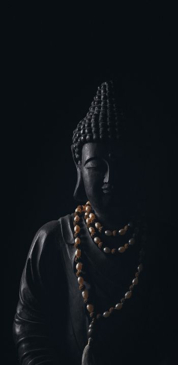 zen, black, statue Wallpaper 1080x2220