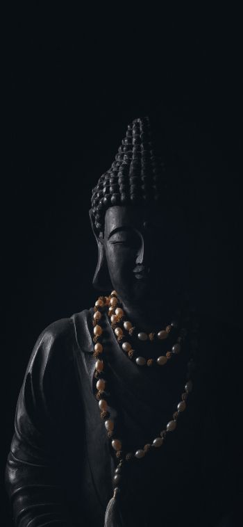 zen, black, statue Wallpaper 1080x2340