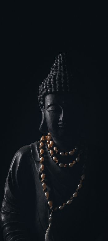 zen, black, statue Wallpaper 1080x2400