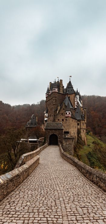 Обои 1440x3040 замок Эльц, Германия, фентези
