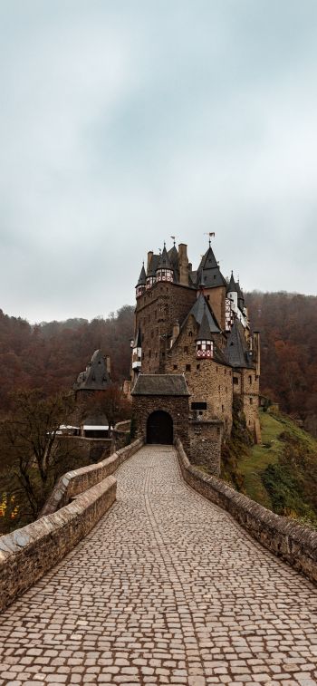 Обои 1125x2436 замок Эльц, Германия, фентези
