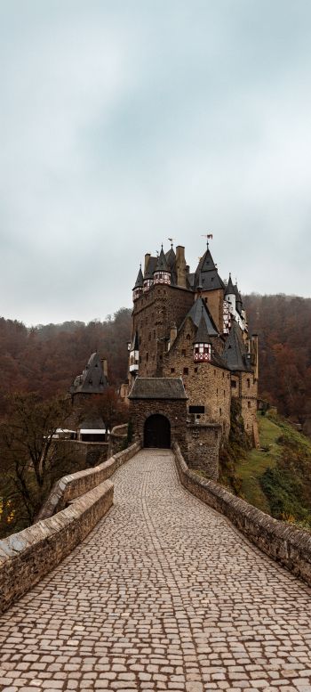 Обои 1440x3200 замок Эльц, Германия, фентези