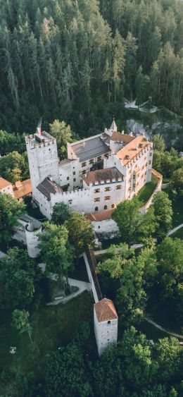 Brunico, lock, bird's eye view Wallpaper 1080x2340