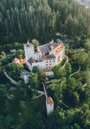 Brunico, lock, bird's eye view Wallpaper 1668x2388