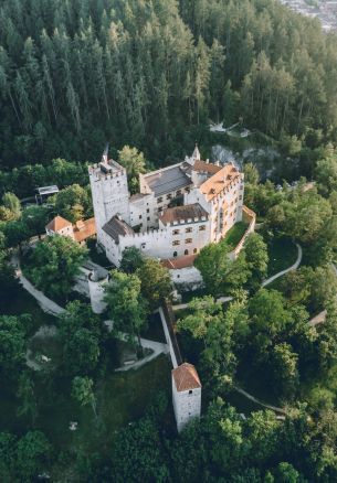 Brunico, lock, bird's eye view Wallpaper 1640x2360