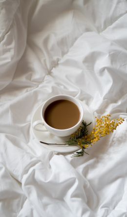 coffee cup, aesthetics of white Wallpaper 600x1024