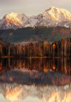 landscape, dawn, reflection Wallpaper 1668x2388